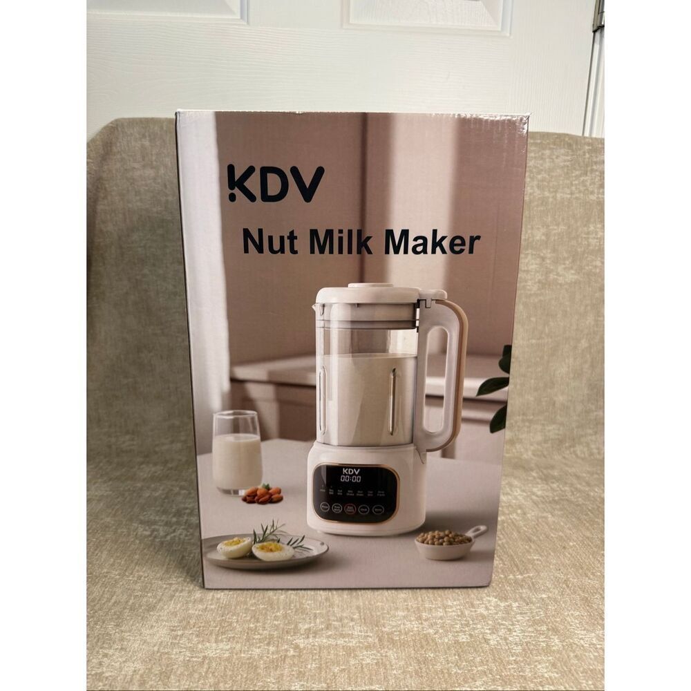 NWT KDV Multifunctional Automatic Nut Milk Maker Blender Machine White 1.2L